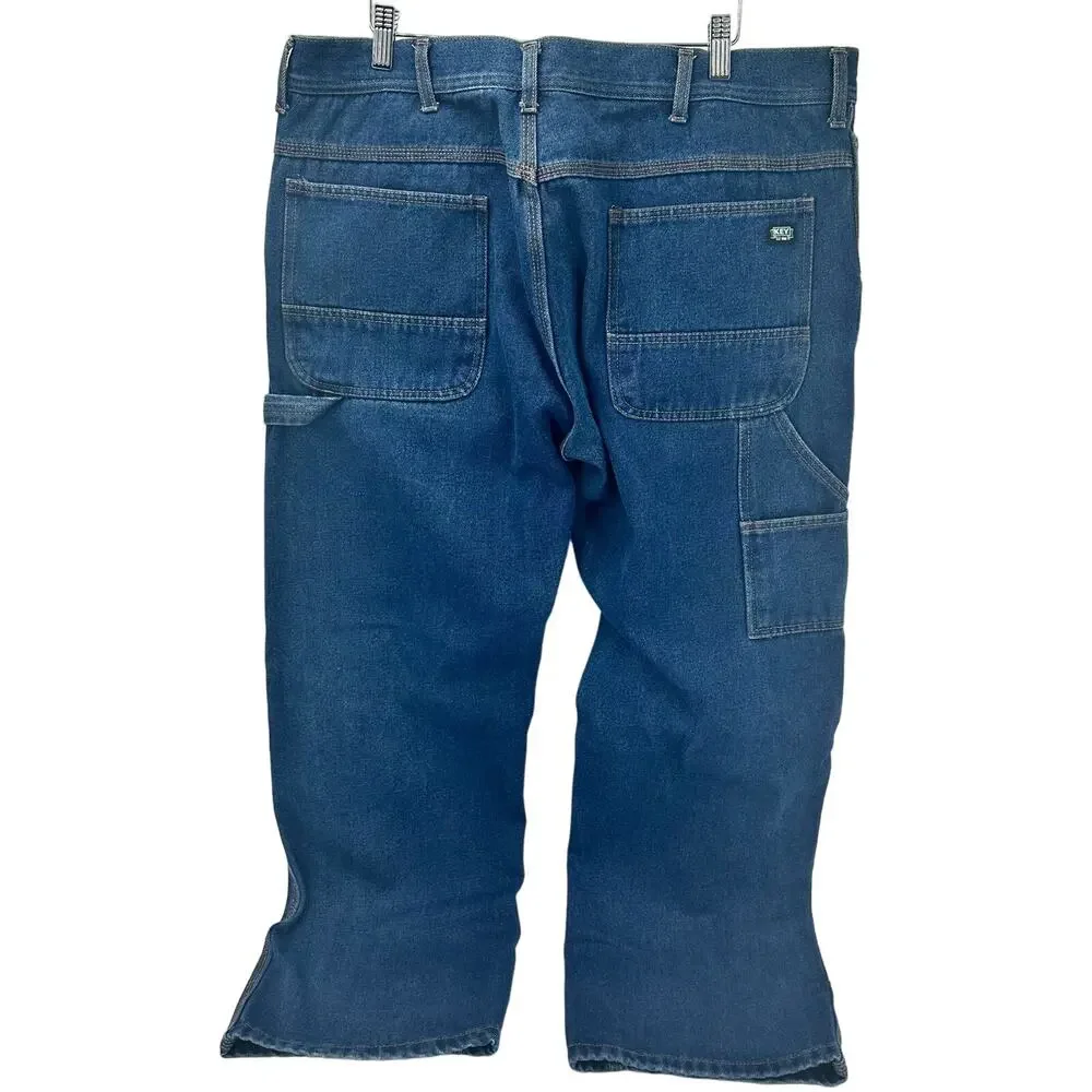 Key Carpenter Jeans Mens 40x32 (38x30 ACTUAL) Blue Denim‎ Classic